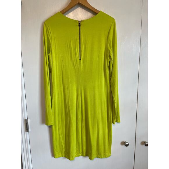 Lilly Aldridge for Velvet green dress long sleeve bodycon lined stretchy Size L - Picture 2 of 8